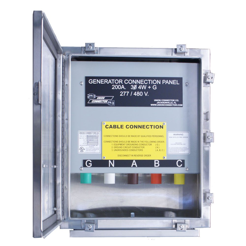 Generator Tap Box with Series 16 Cam Inlets: 100 – 400 Amp.